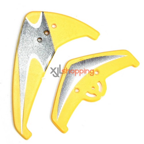 Yellow L6021 tail decorative set LS lishitoys L6021 helicopter spare parts - Click Image to Close