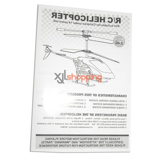 L6029 english manual book LS lishitoys L6029 helicopter spare parts