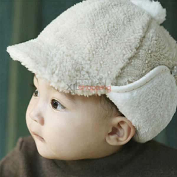 Boys and girls thick warm baby ear cap