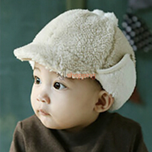Boys and girls thick warm baby ear cap