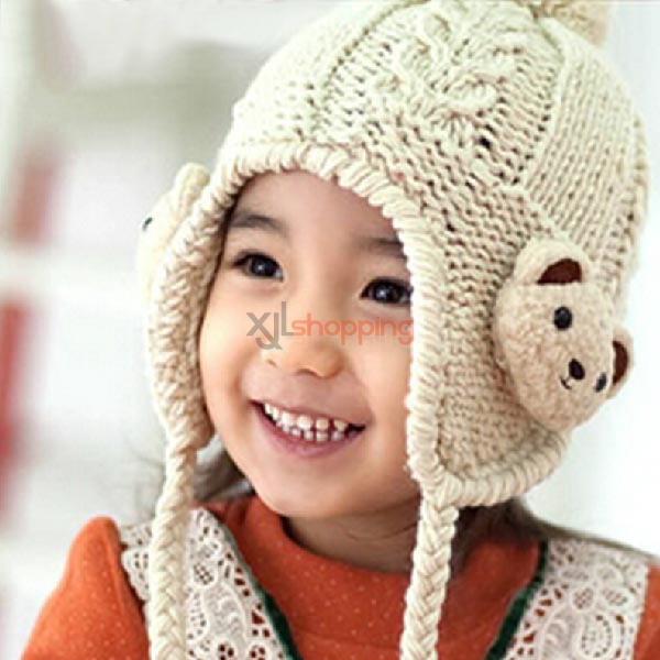 Children Bear hat + scarf two-piece