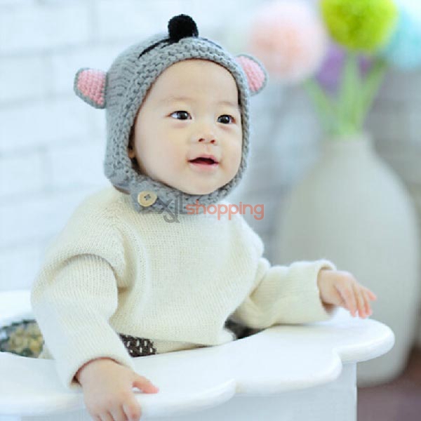 Children little mouse wool cap [children-hats-31]