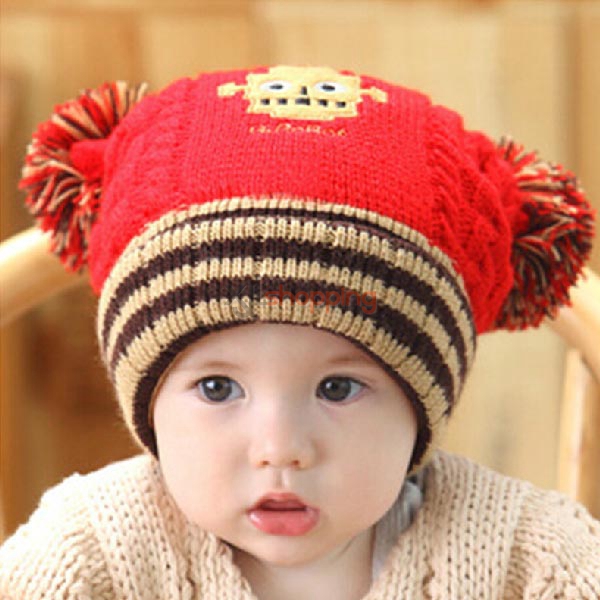 Double ball scarf hat cap sleeve