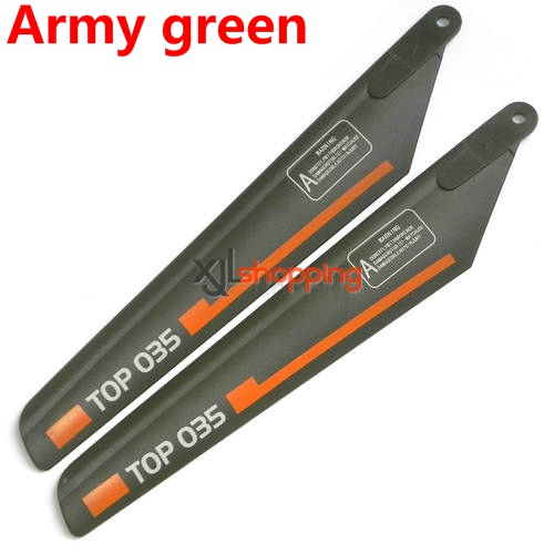 Army green FX060 FX060B main blades FEIXUAN Fei Lun FX060 FX060B helicopter spare parts