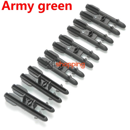 Army green 2+4 pcs FX060 FX060B Missile FEIXUAN Fei Lun FX060 FX060B helicopter spare parts