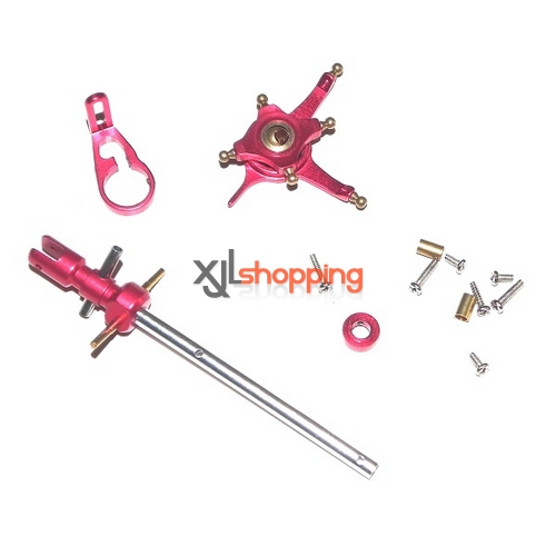 Red V911 metal parts set WL Wltoys V911 helicopter spare parts - Click Image to Close