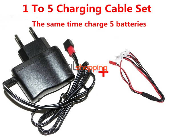 V930 1 to 5 wall charger + charging plug lines 9128 plug WL Wltoys V930 helicopter spare parts