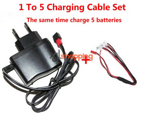 V988 1 to 5 wall charger and charging plug lines 9128 plug WL Wltoys V988 helicopter spare parts