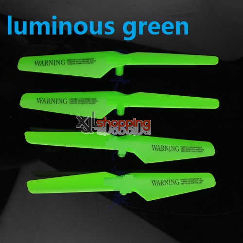 Luminous green X5C main blades