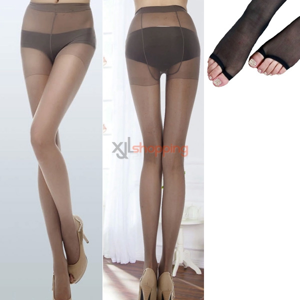 [5pcs]Ms. ultrathin Core wire pantyhose, comfortable open-toed socks