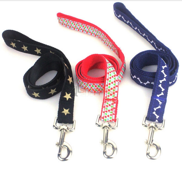 Nylon pet Choker dog collar Zhongshan University Small dogs and cats with a suit with a dog leash harness chain back Chest Strap [Choker + traction belt]