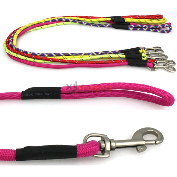 Dog traction rope, small dog leash dog Teddy nylon rope traction belt pets cat collars, pet supplies [Traction rope + collars]
