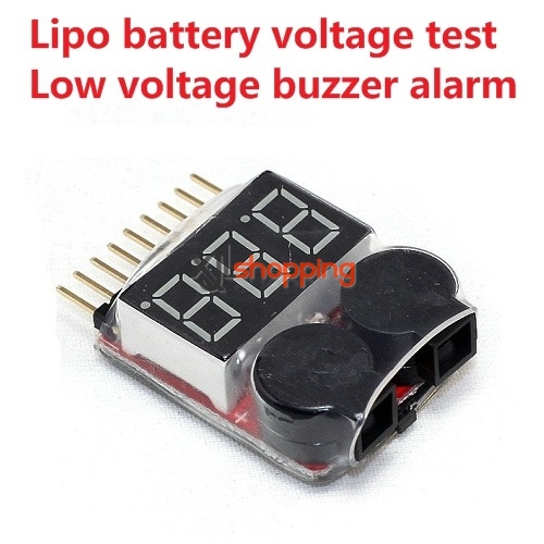 1-8s Lipo battery voltage tester and low voltage buzzer alarm