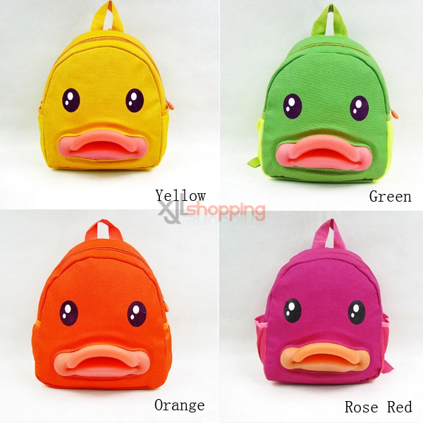 Children's cartoon duck small double shoulder bag