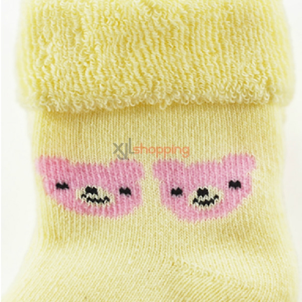 three pairs of baby socks skid fitted cotton terry（1set：3pcs）