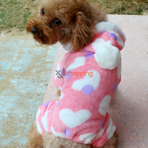 Pink Peach Heart dog clothes