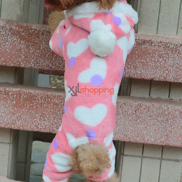 Pink Peach Heart dog clothes