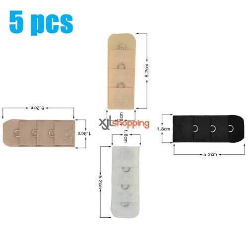 5 pcs 1.8*5.2cm Bra lengthened buckle connecting buckle (3 rows of 1 buckles )