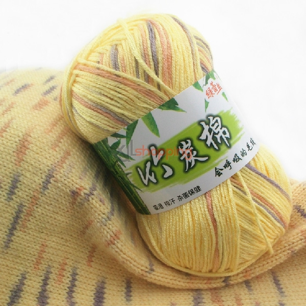 Bamboo charcoal cotton yarn: hand-knitted baby yarn, cotton yarn